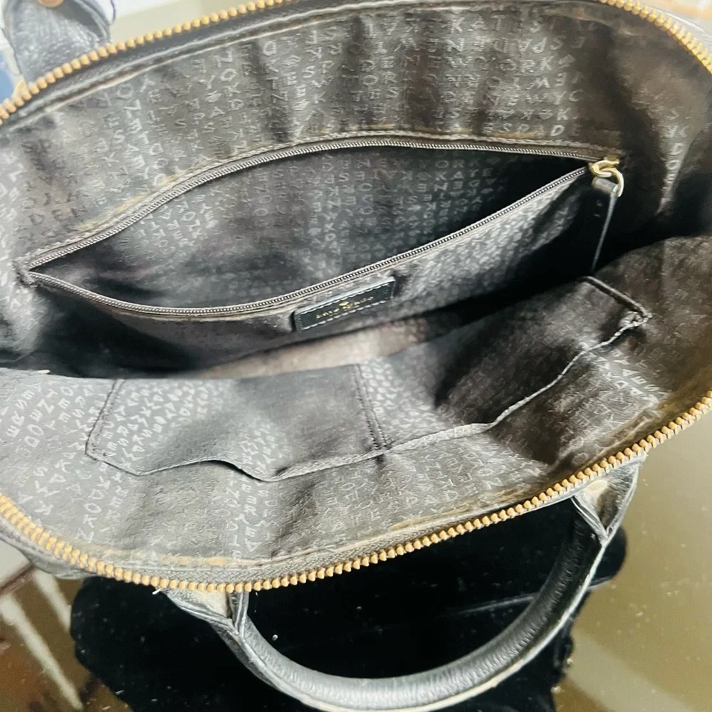 Kate Spade Black Satchel with Glossy Finish